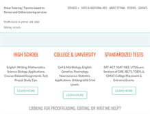 Tablet Screenshot of pekartutoring.com